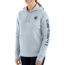 Carhartt Clarksburg Sleeve Logo Hooded Sweatshirt - Womens, Soft Blue Heather, Medium, 102791-405-REG-M