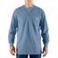 Carhartt Flame-Resistant Force Cotton Long Sleeve Henley, Medium Blue, Small/Regular 100237-465-REG-S