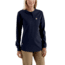 Carhartt Flame-Resistant Womens Force Cotton Long Sleeve Henley, Dark Navy, Extra Small/Regular 102686-410-REG-XS