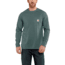 Carhartt Force Cotton Delmont Long Sleeve T-Shirt - Mens, Balsam Green Heather, 2XL, 100393-G03REG2XLA