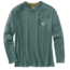 Carhartt Force Cotton Delmont Long Sleeve T-Shirt - Mens, Balsam Green Heather, 2XL, 100393-G03REG2XLA
