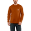 Carhartt Force Cotton Delmont Long Sleeve T-Shirt - Mens, Umber Heather, Small, 100393-O05REGSA