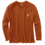 Carhartt Force Cotton Delmont Long Sleeve T-Shirt - Mens, Umber Heather, Small, 100393-O05REGSA