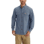 Carhartt Fort Solid Long Sleeve Shirt for Mens, Denim Blue Chambray, 2XL/Regular S202-499-REG-XXL