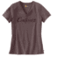 Carhartt Lockhart Graphic Scrpt Logo Short Sleeve V-neck T-shirt - Womens, Sparrow Nep, L-REG 103078-552-REG-L