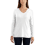 Carhartt Lockhart Long Sleeve V-neck T-shirt - Womens, White, L-REG 102761-100-REG-L