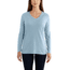 Carhartt Lockhart Long Sleeve V-neck T-shirt - Womens, Steel Blue Heather, XXL-REG 102761-458-REG-XXL
