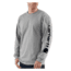 Carhartt Long-Sleeve Graphic Logo T-Shirt - Mens-Heather Grey-Large