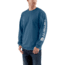 Carhartt Long-Sleeve Graphic Logo T-Shirt - Mens-Stream Blue-Large
