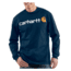 Carhartt Long Sleeve Logo T-Shirt - Men's-Navy-Large