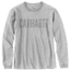 Carhartt M Workwear Block Logo Graphic Long Sleeve T-Shirt - Mens, Heather Gray, Extra Large, 103841-HGYREGXLA