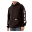 Carhartt Midweight Hooded Logo Sweatshirt - Mens-Dark Brown-Large