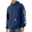 Carhartt Midweight Hooded Logo Sweatshirt - Mens-New Navy-Large