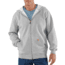 Carhartt Midweight Sweatshirt Hdd Zip Front Org Fit-Mens, Heather Gray, 4XLarge, Tall, K122-HGY-TLL-4XL