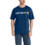 Carhartt Signature Logo Short Sleeve T-Shirt for Mens, Dark Cobalt Blue Heather, Small/Regular K195-413-REG-SML
