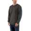 Carhartt Signature Sleeve Logo Long Sleeve T-Shirt for Mens, Carbon Heather/Blue, Small/Regular K231-038-REG-SML