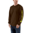 Carhartt Signature Sleeve Logo Long Sleeve T-Shirt for Mens, Dark Coffee Heather, Extra Large/Tall K231-202-TLL-XLG