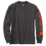 Carhartt Signature Sleeve Logo Long Sleeve T-Shirt for Mens, Carbon Heather, Small/Regular K231-CRH-REG-SML