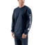 Carhartt Signature Sleeve Logo Long Sleeve T-Shirt for Mens, Navy, Small/Regular K231-NVY-REG-SML