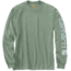 Carhartt Signature Sleeve Logo Long-Sleeve T-Shirt - Mens, Bontanic Green, Extra Large, K231-G10-REG-XLG