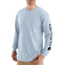 Carhartt Signature Sleeve Logo Long-Sleeve T-Shirt - Mens, Soft Blue, Medium, K231-I20-REG-MED