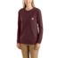 Carhartt Wk126 Workwear Pocket Long Sleeve Tshirt-Womens, Deep Wine, XLarge, Regular, 103244-643-REG-XL