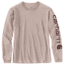Carhartt WK231 Workwear Slv Logo Long Sleeve Tshirt - Womens, Rose Smoke Heather, Small, 103401-P01-REG-S
