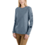 Carhartt WK231 Workwear Slv Logo Long Sleeve TShirt-Womens, Steel Blue Heather, Medium, Regular, 103401-458-REG-M