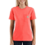Carhartt Workwear Pocket Short-Sleeve T-Shirt - Womens, Hot Coral Heather, Extra Large, 103067-O13-REG-XL