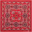 Carolina Manufacturing Texas Paisley Bandana Red B27PAI-100028