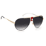 Carrera 1033/S Sunglasses, Gold Red Frame, Grey Shaded Lens, 716736298559