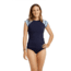 Carve Designs Belles Beach Rash Guard - Women's-Large-Carolina/Anchor
