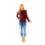 Carve Designs Bandon Sweater - Womens, Merlot, Extra Small, SWBA18-621-XS