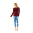 Carve Designs Bandon Sweater - Womens, Merlot, Extra Small, SWBA18-621-XS