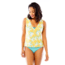 Carve Designs Cayman Tankini 2-in-1, Womens, Gold Palms with Julep Stripe, XS, BKVN28-719-XS