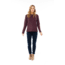 Carve Designs Cottage Sweater - Womens, Merlot, Extra Small, SWAB20-621-XS
