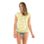 Carve Designs Dawson Rashguard, Womens, Gold Palms, XS, RGCR26-719-XS
