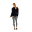 Carve Designs Hillary Long Sleeve T-Shirt - Womens, Black, Extra Small, TLCR78-001-XS
