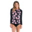 Carve Designs Sunset Rashguard, Flamingo Palms w. Dash, LG, RGSU14-695-LG