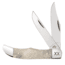 Case Pocket Hunter Folding Knife, 2.75in, EX2165 SS, Clip/Skinner Blade, Natural Bone, 50491
