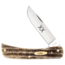 Case Sod Buster Jr Folding Knife, 3.625in, V6137 SS, Skinner Blade, Vintage Bone, 25963