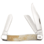 Case Stockman Folding Knife, 3.875in, EX347 SS, Clip/Sheepsfoot/Spey, Natural Bone, 50492