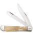 Case Trapper Folding Knife Folding Knife, 4.125in, EX254 SS, Clip/Spey Blade, Natural Bone, 50490