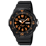 Casio Outdoor ANALOG FIELD WATCH-MILITARY VERSION-ORANGE-BLK BEZEL, Black MRW200H-4BV