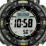 Casio Outdoor Casio Pro Trek Solar Watch Triple Sensor Watching Featuring an Altimeter, Barometer, Digital Compass, Thermometer and 100M WR - Mens, Green, One Size, PRG340-3