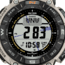 Casio Outdoor Casio Pro Trek Solar Watch Triple Sensor Watching Featuring an Altimeter, Barometer, Digital Compass, Thermometer and 100M WR Titanium Band - Mens, Silver, One Size, PRG340T-7
