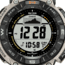 Casio Outdoor Casio Pro Trek Solar Watch Triple Sensor Watching Featuring an Altimeter, Barometer, Digital Compass, Thermometer and 100M WR Titanium Band - Mens, Silver, One Size, PRG340T-7