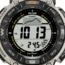 Casio Outdoor Casio Pro Trek Solar Watch Triple Sensor Watching Featuring an Altimeter, Barometer, Digital Compass, Thermometer and 100M WR Titanium Band - Mens, Silver, One Size, PRG340T-7