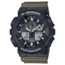 Casio Tactical G-Shock 51mm Analog-Digital Watch w/Black Case - Mens, Green, One Size, GA-100TU-1A3CR