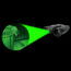 10x32mm Day/Night Green Laser Roof Prism Binocular and Case,Black